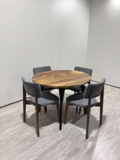 Стол кухонный обеденный круглый дизайнерский лофт THETABLE 100х32 9.2/4.1