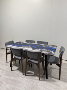 Стол кухонный обеденный прямоугольный дизайнерский лофт THETABLE RU 160х80 4.17/4.1