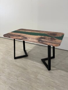 Стол кухонный обеденный прямоугольный дизайнерский лофт THETABLE RU 140х80 3.38/1.1