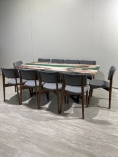 Стол кухонный обеденный прямоугольный дизайнерский лофт THETABLE RU 200х90 3.21/1.1