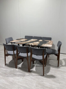 Стол кухонный обеденный прямоугольный дизайнерский лофт THETABLE RU 180х80 2.71/1.1