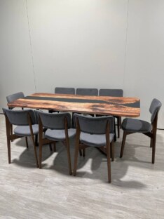 Стол кухонный обеденный прямоугольный дизайнерский лофт THETABLE RU 200х90 3.12/1.1