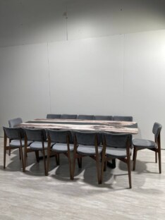 Стол кухонный обеденный прямоугольный дизайнерский лофт THETABLE RU 250х100 3.30/1.1