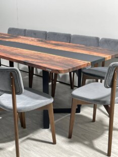 Стол кухонный обеденный прямоугольный дизайнерский лофт THETABLE 250х100 3.1/3.1