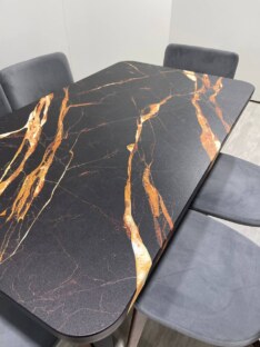 Стол кухонный обеденный прямоугольный дизайнерский лофт THETABLE RU 140х80 2.7/1.1