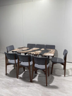 Стол кухонный обеденный прямоугольный дизайнерский лофт THETABLE RU 102х69 2.71/11.1