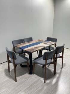 Стол кухонный обеденный прямоугольный дизайнерский лофт THETABLE RU 120х80 3.32/1.1