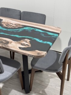 Стол кухонный обеденный прямоугольный дизайнерский лофт THETABLE RU 120х80 4.13/1.1