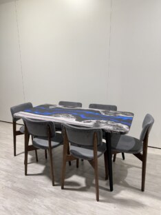 Стол кухонный обеденный прямоугольный дизайнерский лофт THETABLE RU 160х80 4.17/6.1