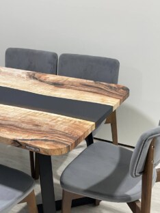 Стол кухонный обеденный прямоугольный дизайнерский лофт THETABLE RU 140х80 3.25/1.1