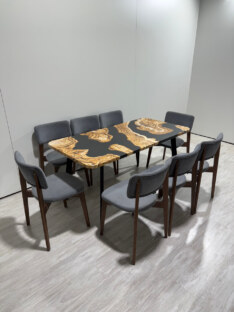 Стол кухонный обеденный прямоугольный дизайнерский лофт THETABLE RU 160х80 2.73/4.1