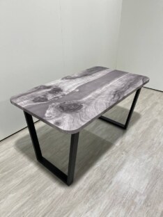 Стол кухонный обеденный прямоугольный дизайнерский лофт THETABLE RU 120х80 3.27/2.1