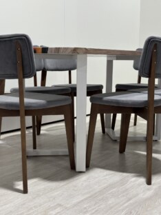 Стол кухонный обеденный прямоугольный дизайнерский лофт THETABLE RU 140х80 4.15/3.2