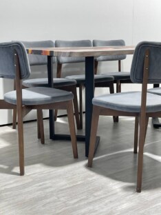 Стол кухонный обеденный прямоугольный дизайнерский лофт THETABLE RU 180х80 4.15/3.1