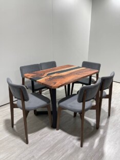 Стол кухонный обеденный прямоугольный дизайнерский лофт THETABLE RU 140х80 5.8/3.1