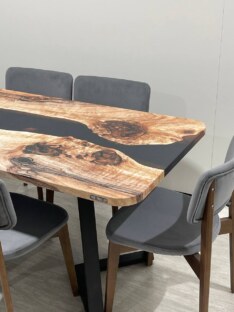 Стол кухонный обеденный прямоугольный дизайнерский лофт THETABLE RU 180х80 3.25/1.1