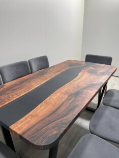 Стол кухонный обеденный прямоугольный дизайнерский лофт THETABLE RU 160х80 3.1/2.1