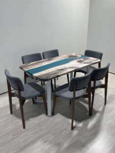 Стол кухонный обеденный прямоугольный дизайнерский лофт THETABLE RU 140х80 3.29/1.2