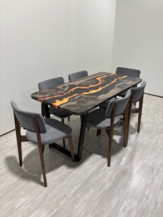 Стол кухонный обеденный прямоугольный дизайнерский лофт THETABLE RU 160х80 4.11/2.1