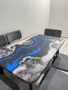 Стол кухонный обеденный прямоугольный дизайнерский лофт THETABLE RU 120х80 4.17/4.1