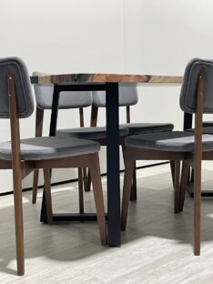 Стол кухонный обеденный прямоугольный дизайнерский лофт THETABLE RU 180х80 3.25/1.1