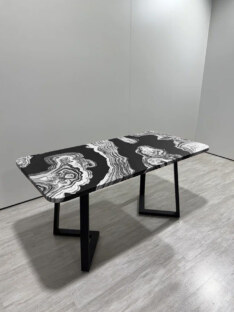 Стол кухонный обеденный прямоугольный дизайнерский лофт THETABLE RU 140х80 2.72/1.1