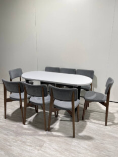 Стол кухонный обеденный овальный дизайнерский лофт THETABLE RU 140х80 2.23/2.1