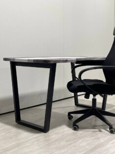 Стол письменный с вырезом дизайнерский лофт THETABLE RU 200х90 3.23/2.1