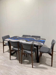 Стол кухонный обеденный прямоугольный дизайнерский лофт THETABLE RU 150х80 4.17/2.1