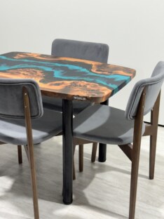 Стол кухонный обеденный евро дизайнерский лофт THETABLE RU 102х69 4.5/11.1