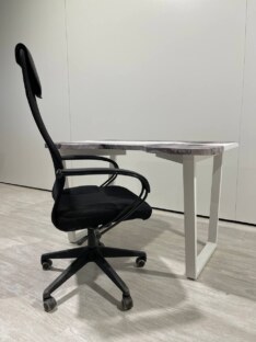 Стол компьютерный с вырезом дизайнерский лофт THETABLE 120х80 3.23/2.2