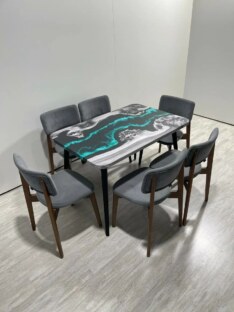 Стол кухонный обеденный прямоугольный дизайнерский лофт THETABLE RU 120х80 4.18/6.1