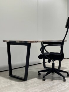 Стол компьютерный с вырезом дизайнерский лофт THETABLE RU 140х80 3.19/2.1