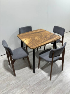 Стол кухонный обеденный квадратный дизайнерский лофт THETABLE 120х120 9.2/4.1