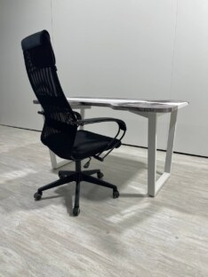 Стол компьютерный с вырезом дизайнерский лофт THETABLE 140х80 3.23/2.2