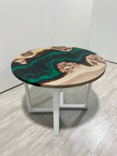 Стол кухонный обеденный круглый дизайнерский лофт THETABLE RU 90х32 4.16/3.2