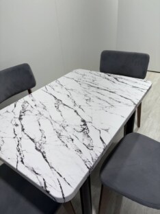 Стол кухонный обеденный прямоугольный дизайнерский лофт THETABLE RU 102х69 2.65/11.1