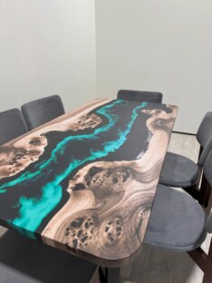 Стол кухонный обеденный прямоугольный дизайнерский лофт THETABLE RU 160х80 4.13/3.1