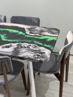 Стол кухонный обеденный прямоугольный дизайнерский лофт THETABLE RU 160х80 4.19/4.2