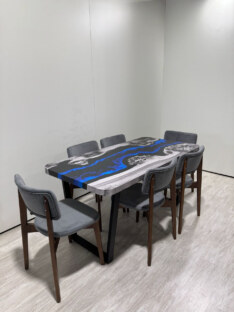 Стол кухонный обеденный прямоугольный дизайнерский лофт THETABLE RU 160х80 4.17/2.1