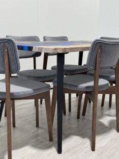 Стол кухонный обеденный прямоугольный дизайнерский лофт THETABLE RU 120х80 4.12/6.1