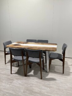 Стол кухонный обеденный прямоугольный дизайнерский лофт THETABLE RU 140х80 3.24/1.2