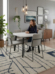 Стол кухонный обеденный квадратный дизайнерский лофт THETABLE RU 120х120 2.21/4.1 Стол кухонный обеденный квадратный дизайнерский лофт THETABLE RU 120х120 2.21/4.1