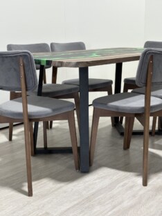 Стол кухонный обеденный прямоугольный дизайнерский лофт THETABLE RU 180х80 4.10/1.1