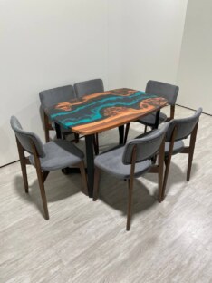 Стол кухонный обеденный евро дизайнерский лофт THETABLE RU 140х80 4.5/3.1