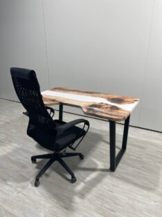 Стол компьютерный с вырезом дизайнерский лофт THETABLE RU 180х80 3.18/2.1 Стол компьютерный с вырезом дизайнерский лофт THETABLE RU 180х80 3.18/2.1