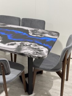 Стол кухонный обеденный прямоугольный дизайнерский лофт THETABLE RU 120х80 4.17/3.1