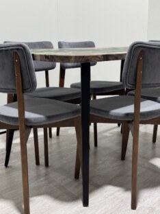 Стол кухонный обеденный прямоугольный дизайнерский лофт THETABLE RU 120х80 4.14/6.1