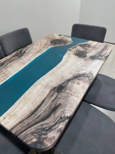 Стол кухонный обеденный прямоугольный дизайнерский лофт THETABLE RU 220х90 3.29/1.1