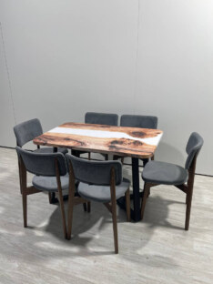 Стол кухонный обеденный прямоугольный дизайнерский лофт THETABLE 120х80 3.46/1.1